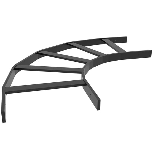 Hammond CLEH12BK Horizontal 90° Cable Ladder Elbow, 12" W x 1.50" H, 16 ga. Steel, Black Powder Coat.
