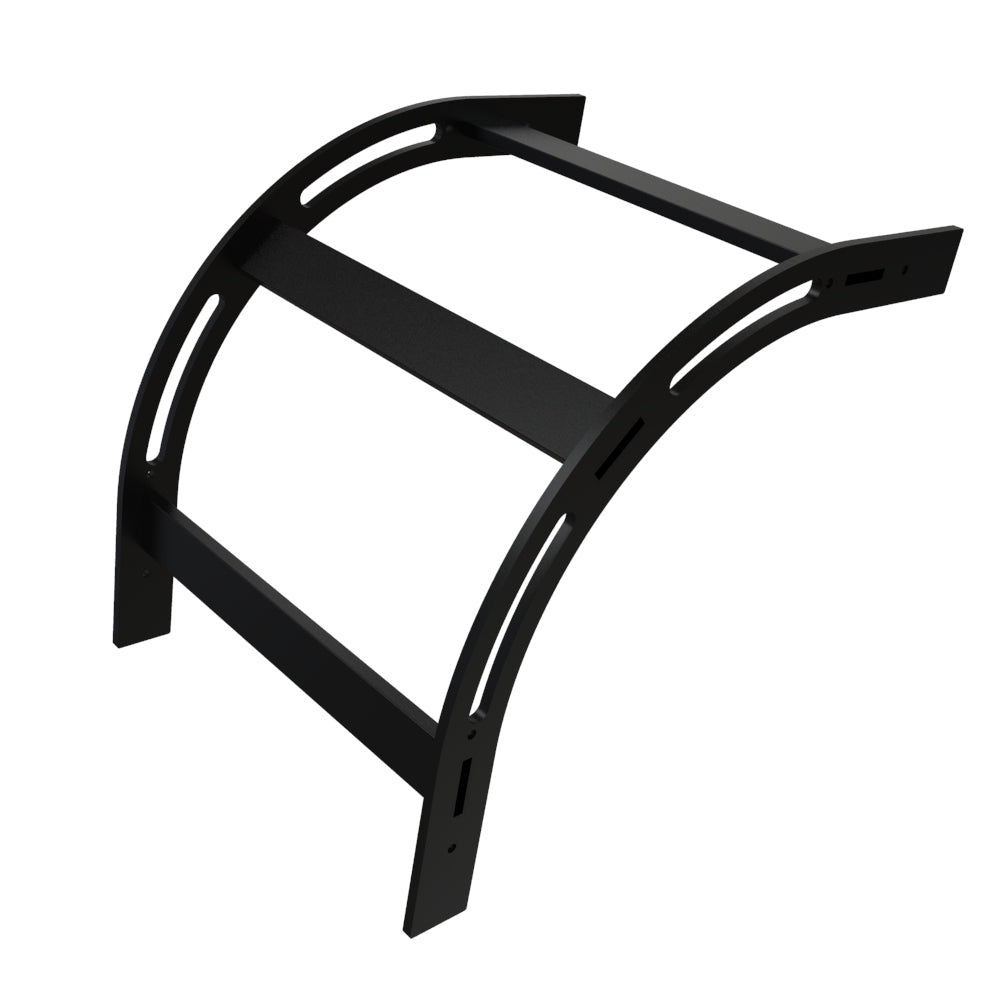 Hammond CLEV12BK Vertical 90° Cable Ladder Elbow, 12" W x 1.50" H, 16 ga. Steel, Black Powder Coat.