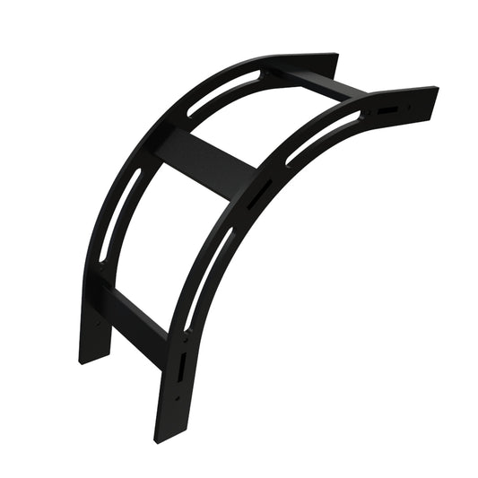 Hammond CLEV6BK Vertical 90° Cable Ladder Elbow, 6" W x 1.50" H, 16 ga. Steel, Black Powder Coat.