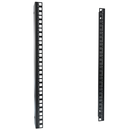 Hammond CLSR10U CLC Series Square-Hole Mounting Rails, Pair, 10U, Zinc-Plated Steel, for Colocation Cabinet Compartments.