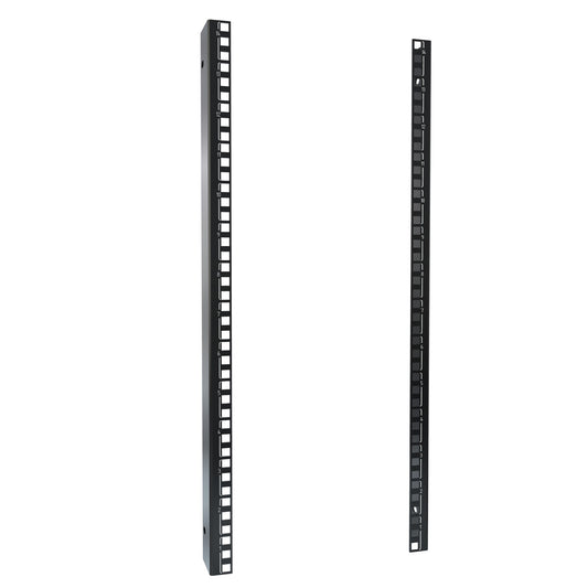 Hammond CLSR14U CLC Series Square-Hole Mounting Rails, Pair, 14U, Zinc-Plated Steel, for Colocation Cabinet Compartments.