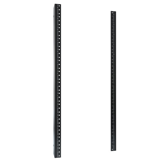 Hammond CLTR14U CLC Series 10-32 Tapped Mounting Rails, Pair, 14U, Zinc-Plated Steel, for Colocation Cabinet Compartments.