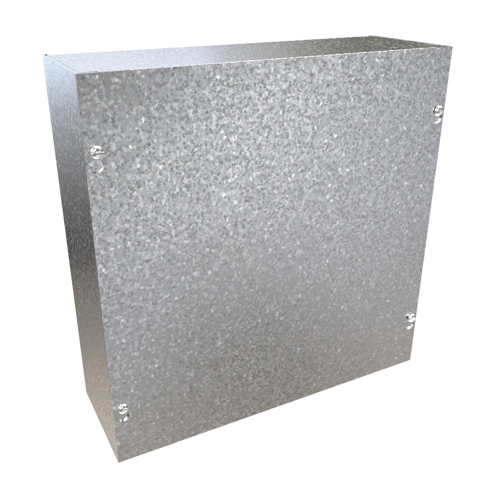 Hammond CSG12124 Galvanized Steel Junction Box N1 Screw Cover - 12" x 12" x 4"
