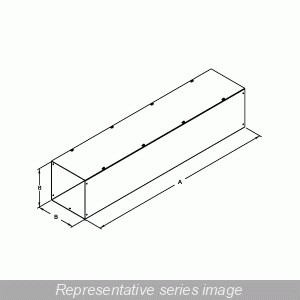 Hammond CWSC236NK Type 1 Lay-In Screw-Cover Wireway without Knockouts, 2.5" x 2.5" x 36", Painted Steel, ANSI 61 Gray.
