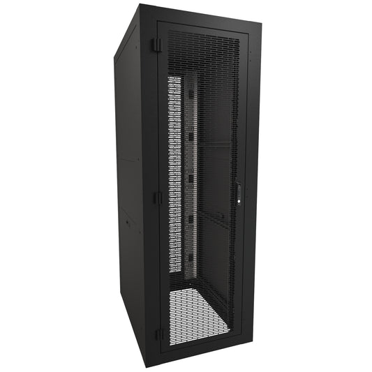 Hammond DCZ4A307742BK 44U GR-63-CORE Seismic Server Cabinet, 82.81" H x 30" W x 42" D, 3,000 lb UL2416, 63% Vented Doors, Black.