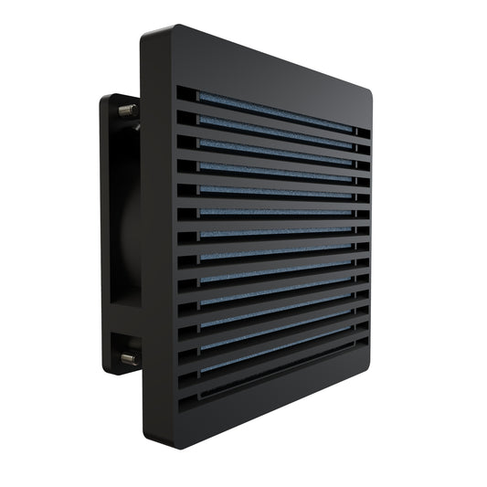 Hammond DNFF120BK230 120 mm Filter Fan Kit, 105 CFM, 120V, Black, Includes Filter, Grill, Guard and Cord.