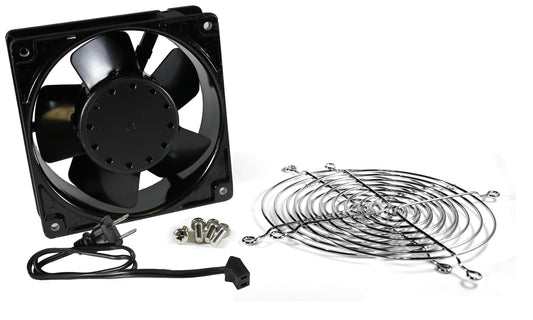 Hammond DNFK1AC120 1-Fan High-CFM Rack Cooling Kit, 120V AC, 100 CFM, with 72" Power Cord and Fan Guards.