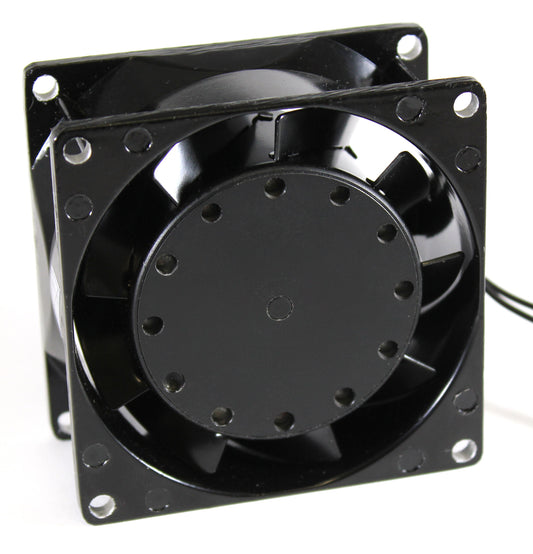 Hammond FAN80AC115 Tube Axial Cooling Fan, 80 mm, 115 VAC, 50/60 Hz, Ball Bearing, Black, Includes Mounting Hardware.