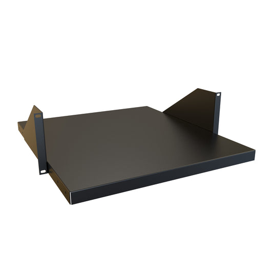 Hammond DNRMA1920BK1 3U Cantilever Solid Adjustable Rack Shelf, 20" Deep, Black, 275 lb Capacity.