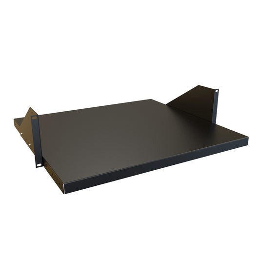 Hammond DNRMA2320BK1 3U Cantilever Solid Adjustable Rack Shelf, 20" Deep, Black, 275 lb Capacity.