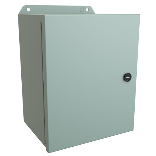 Hammond EJ1086 Type 4 Mild Steel Junction Box with Continuous Hinged Door (10" x 8" x 6") Eclipse Junior Series
