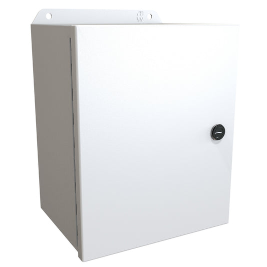 Hammond EJ1086LG Eclipse Junior N4,12 Junction Box with Continuous Hinge Door - 10" x 8" x 6" - Steel/Light Gray