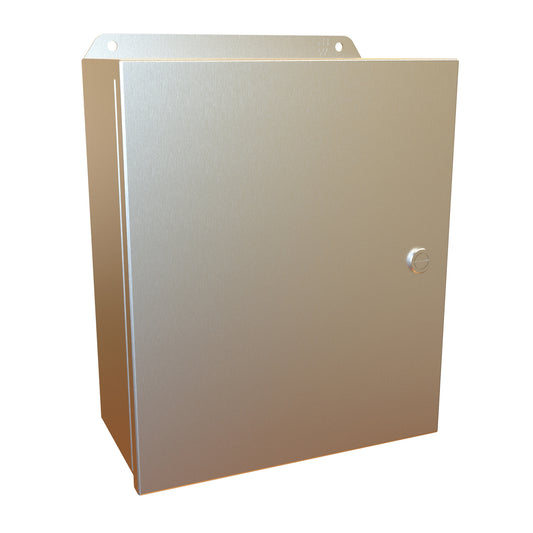 Hammond EJ12105S16 Eclipse Junior N4X Junction Box with Continuous Hinge Door - 12" x 10" x 5" - 316 Stainless Steel