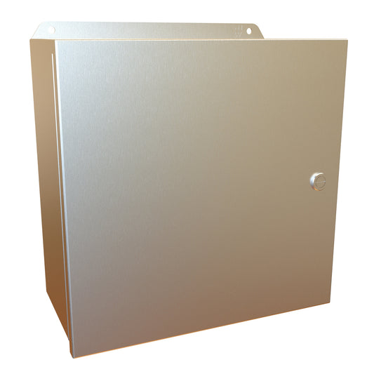 Hammond EJ12126SS Eclipse Junior N4X Junction Box with Continuous Hinge Door - 12" x 12" x 6" - 304 Stainless Steel