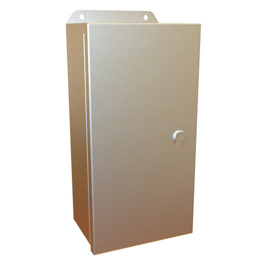 Hammond EJ1264SS Eclipse Junior N4X Junction Box with Continuous Hinge Door - 12" x 6" x 4" - 304 Stainless Steel