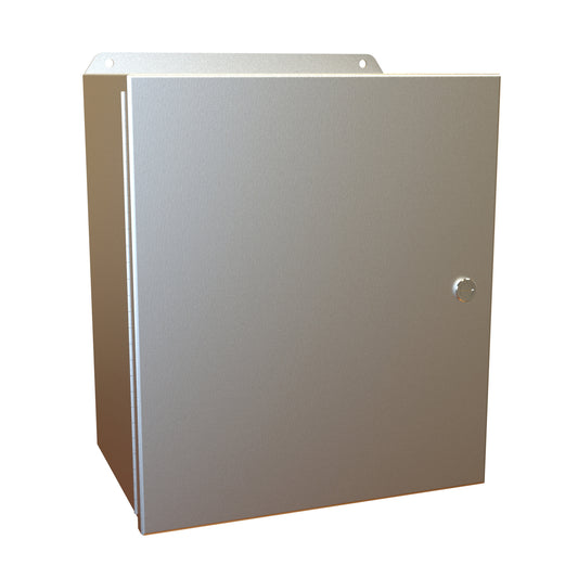 Hammond EJ14128AL Eclipse Junior N4X Junction Box with Continuous Hinge Door - 14" x 12" x 8" - Aluminum