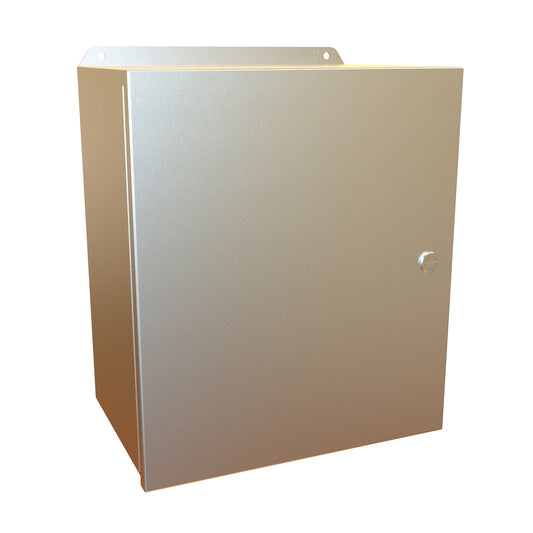 Hammond EJ14128SS Eclipse Junior N4X Junction Box with Continuous Hinge Door - 14" x 12" x 8" - 304 Stainless Steel