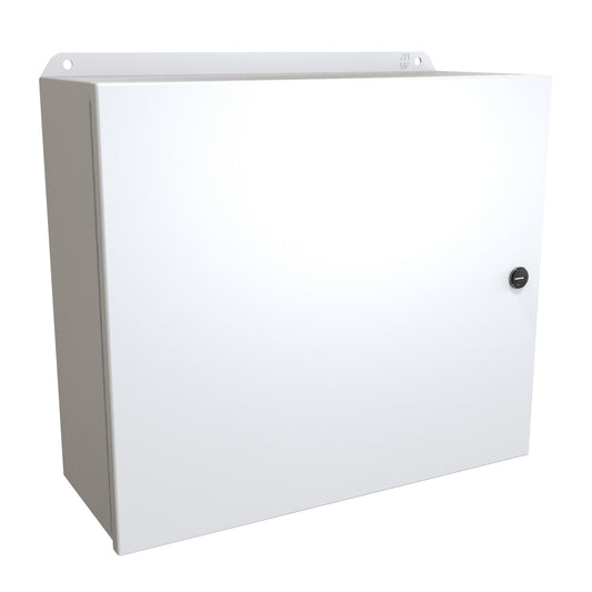 Hammond EJ14166LG Eclipse Junior N4,12 Junction Box with Continuous Hinge Door - 14" x 16" x 6" - Steel/Light Gray