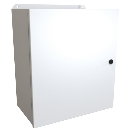 Hammond EJ16148LG Eclipse Junior N4,12 Junction Box with Continuous Hinge Door - 16" x 14" x 8" - Steel/Light Gray
