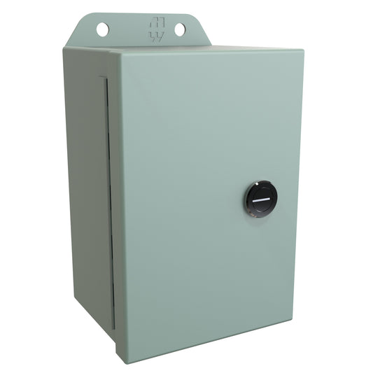Hammond EJ643 Eclipse Junior N4,12 Junction Box with Continuous Hinge Door - 6" x 4" x 3" - Steel/Gray