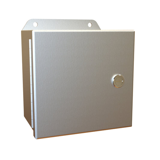 Hammond EJ664AL Eclipse Junior N4X Junction Box with Continuous Hinge Door - 6" x 6" x 4" - Aluminum