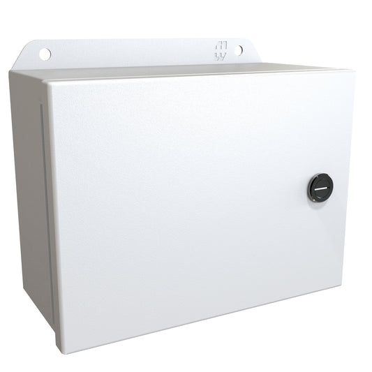 Hammond EJ683LG Eclipse Junior N4,12 Junction Box with Continuous Hinge Door - 6" x 8" x 3.5" - Steel/Light Gray