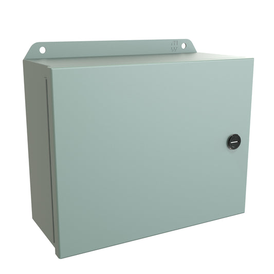 Hammond EJ8104 N4,12 Eclipse Junior Enclosure with Panel, 8" x 10" x 4" - Steel/Gray