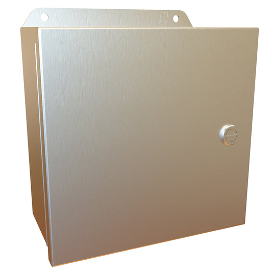 Hammond EJ884SS Eclipse Junior N4X Junction Box with Continuous Hinge Door - 8" x 8" x 4" - 304 Stainless Steel