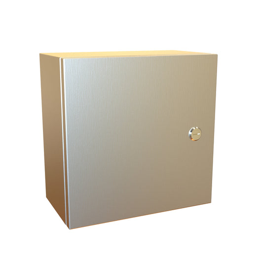 Hammond EN4SD12126S16 N4X Eclipse Wallmount Enclosure, Hinge Door with Quarter Turn, 12" x 12" x 6", 316 Stainless Steel