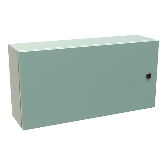 Hammond EN4SD12246GY N4,12 Eclipse Wallmount Enclosure, Hinge Door with Quarter Turn, 12" x 24" x 6", Steel/Gray