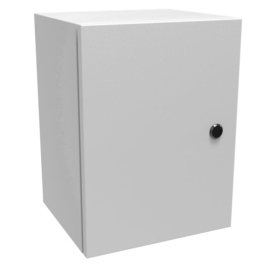Hammond EN4SD161210LG N4,12 Eclipse Wallmount Enclosure, Hinge Door with Quarter Turn, 16" x 12" x 10", Steel/Light Gray