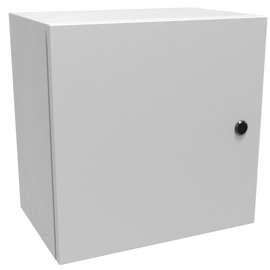 Hammond EN4SD161610LG N4,12 Eclipse Wallmount Enclosure, Hinge Door with Quarter Turn, 16" x 16" x 10", Steel/Light Gray