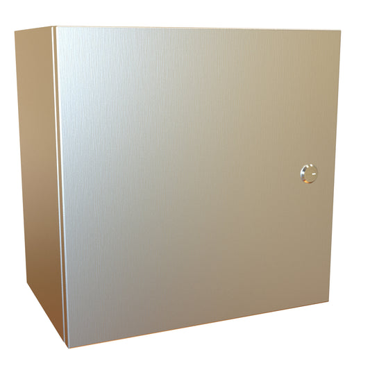 Hammond EN4SD161610SS N4X Eclipse Wallmount Enclosure, Hinge Door with Quarter Turn, 16" x 16" x 10", 304 Stainless Steel