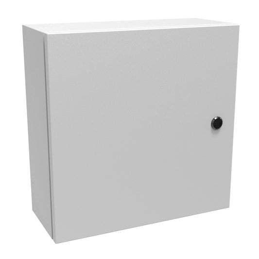 Hammond EN4SD16166LG N4,12 Eclipse Wallmount Enclosure, Hinge Door with Quarter Turn, 16" x 16" x 6", Steel/Light Gray
