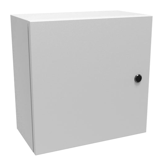 Hammond EN4SD16168LG N4,12 Eclipse Wallmount Enclosure, Hinge Door with Quarter Turn, 16" x 16" x 8", Steel/Light Gray