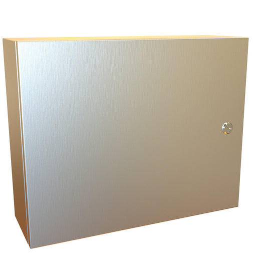 Hammond EN4SD16206SS N4X Eclipse Wallmount Enclosure, Hinge Door with Quarter Turn, 16" x 20" x 6", 304 Stainless Steel
