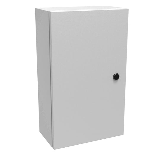 Hammond EN4SD20126LG N4,12 Eclipse Wallmount Enclosure, Hinge Door with Quarter Turn, 20" x 12" x 6", Steel/Light Gray