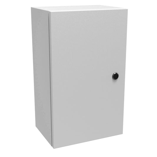 Hammond EN4SD20128LG N4,12 Eclipse Wallmount Enclosure, Hinge Door with Quarter Turn, 20" x 12" x 8", Steel/Light Gray
