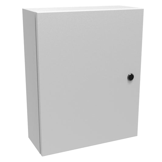 Hammond EN4SD20166LG N4,12 Eclipse Wallmount Enclosure, Hinge Door with Quarter Turn, 20" x 16" x 6", Steel/Light Gray