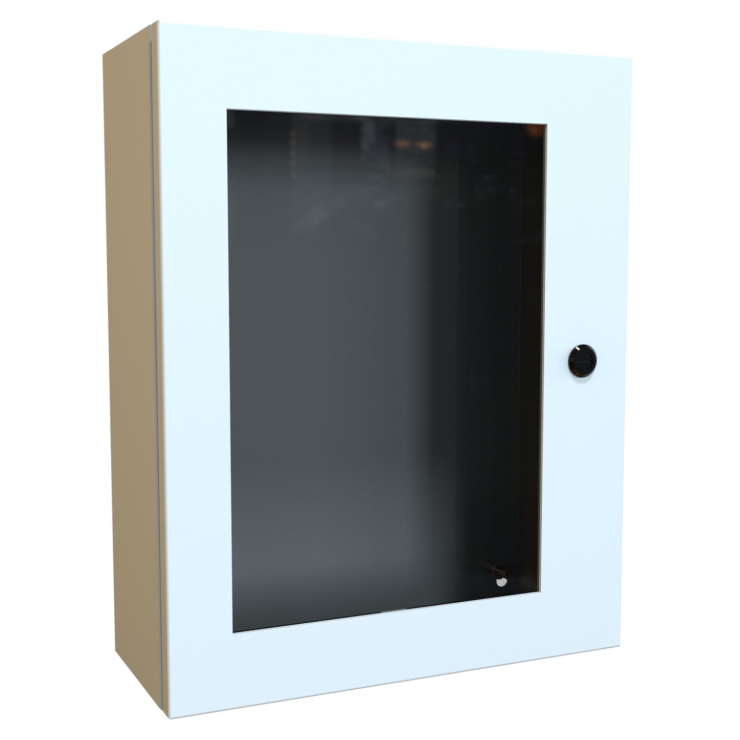 Hammond EN4SD20166WLG N4,12 Eclipse Wallmount Enclosure, Hinged Window Door with Quarter Turn, 20" x 16" x 6", Steel/Light Gray