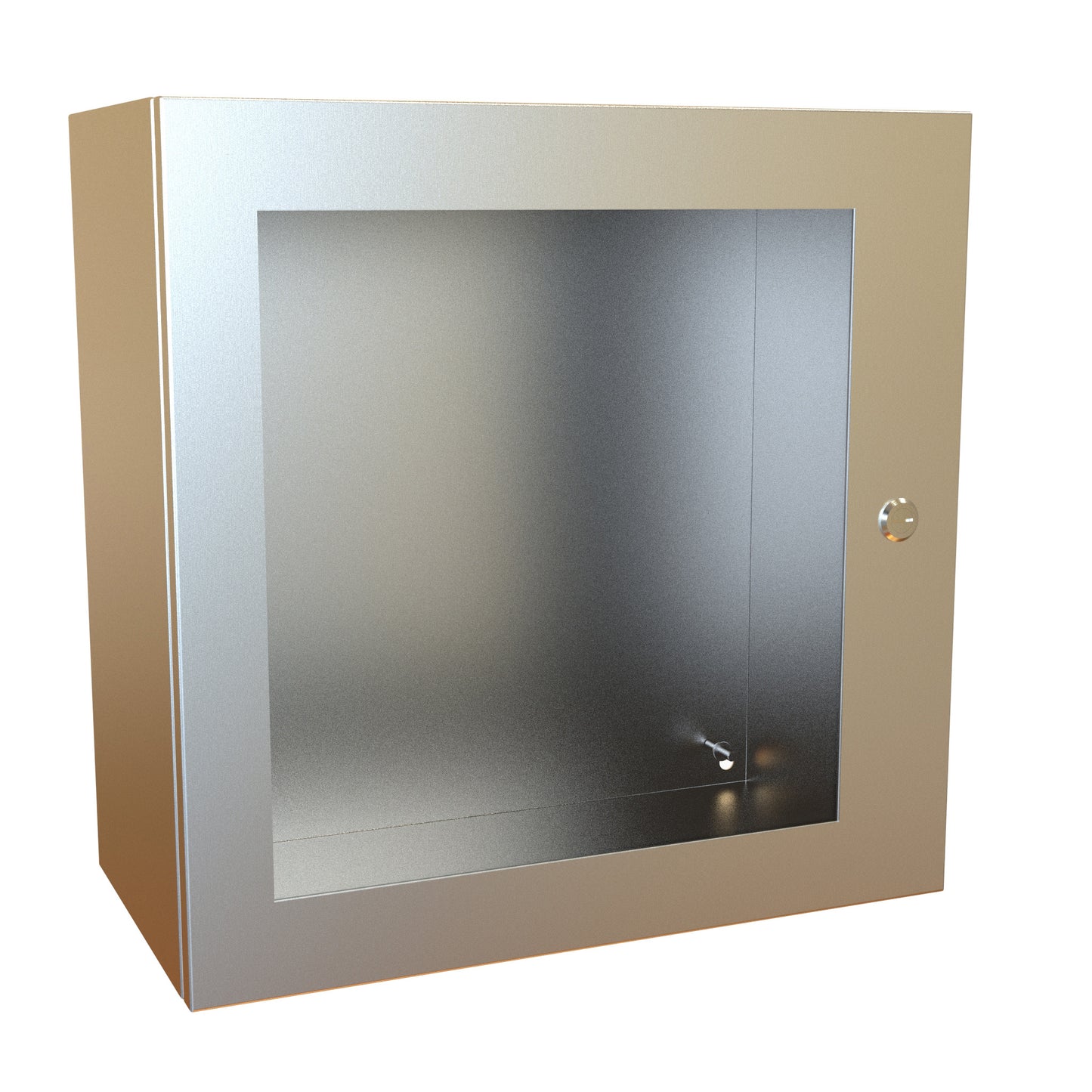 Hammond EN4SD202010WSS N4X Eclipse Wallmount Enclosure, Hinged Window Door with Quarter Turn, 20" x 20" x 10", 304 Stainless Steel