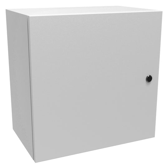 Hammond EN4SD202012LG N4,12 Eclipse Wallmount Enclosure, Hinge Door with Quarter Turn, 20" x 20" x 12", Steel/Light Gray