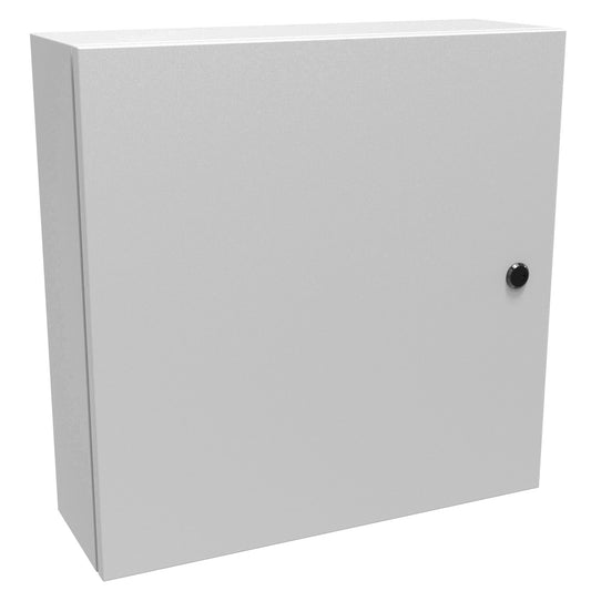 Hammond EN4SD20206LG N4,12 Eclipse Wallmount Enclosure, Hinge Door with Quarter Turn, 20" x 20" x 6", Steel/Light Gray