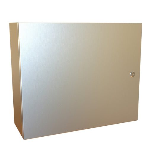 Hammond EN4SD20248SS N4X Eclipse Wallmount Enclosure, Hinge Door with Quarter Turn, 20" x 24" x 8", 304 Stainless Steel