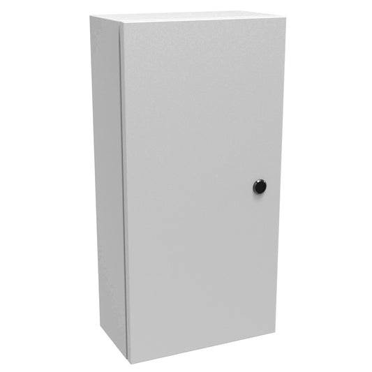 Hammond EN4SD24126LG N4,12 Eclipse Wallmount Enclosure, Hinge Door with Quarter Turn, 24" x 12" x 6", Steel/Light Gray