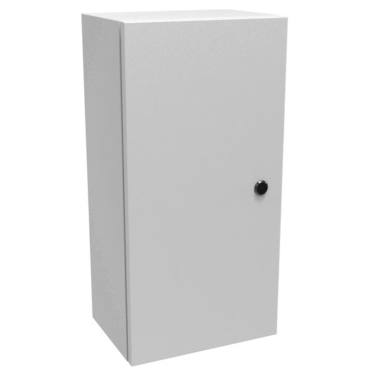 Hammond EN4SD24128LG N4,12 Eclipse Wallmount Enclosure, Hinge Door with Quarter Turn, 24" x 12" x 8", Steel/Light Gray