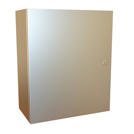 Hammond EN4SD242010S16 N4X Eclipse Wallmount Enclosure, Hinge Door with Quarter Turn, 24" x 20" x 10", 316 Stainless Steel