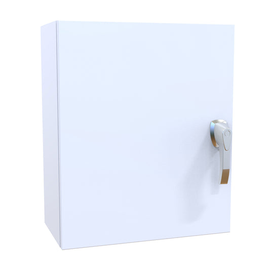 Hammond EN4SD242010SSWH N4X Eclipse Wallmount Enclosure, Hinge Door with Handle, 24" x 20" x 10", 304 Stainless Steel Painted White
