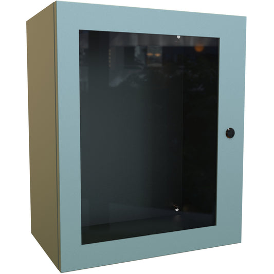 Hammond EN4SD242012WGY N4,12 Eclipse Wallmount Enclosure, Hinged Window Door with Quarter Turn, 24" x 20" x 12", Steel/Gray