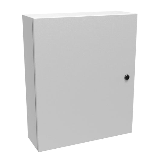 Hammond EN4SD24206LG N4,12 Eclipse Wallmount Enclosure, Hinge Door with Quarter Turn, 24" x 20" x 6", Steel/Light Gray